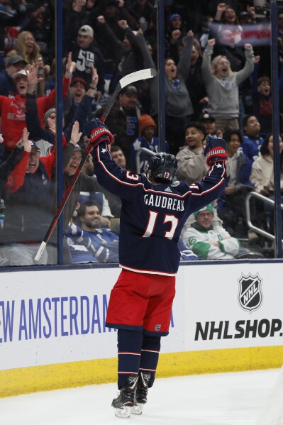 Johnny Gaudreau scores in overtime as Blue Jackets rally past
